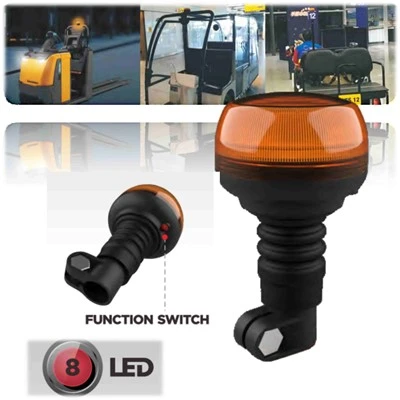 Nýtt ECE R65 vottað 24V snúningsmikið afl LED Amber linsu viðvörunarljós IP66 vatnsheldur ABS PC Base Trucks Námuvinnsla